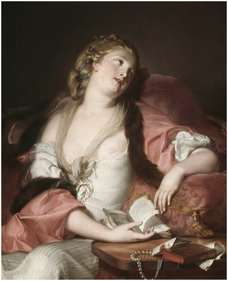 Portrait of a woman reading